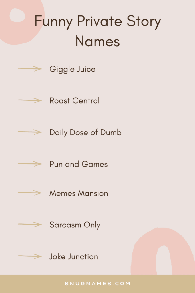 Snapchat Funny Private Story Names