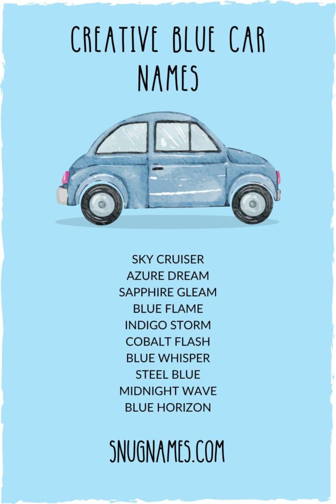 Creative Blue Car Names