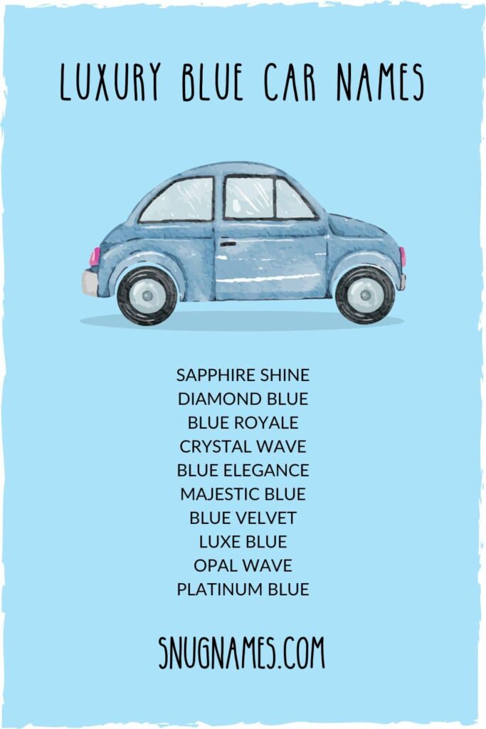 Luxury Blue Car Names