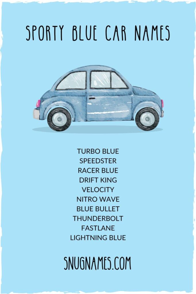 Sporty Blue Car Names