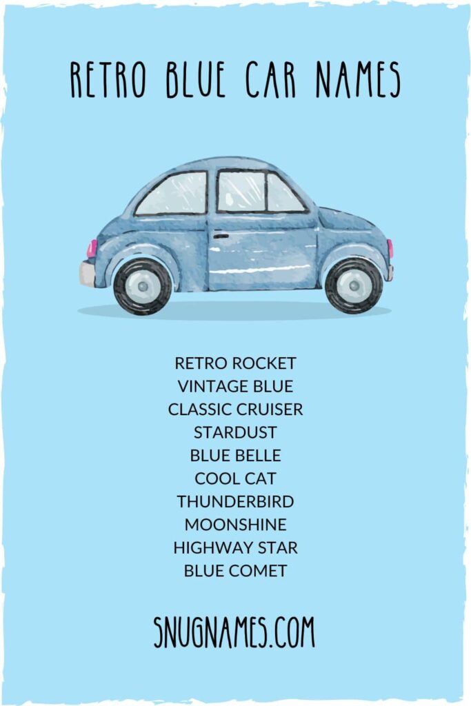 Retro Blue Car Names