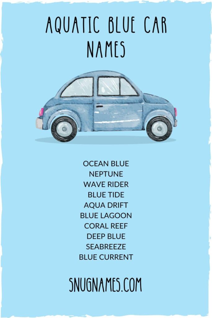 Aquatic Blue Car Names