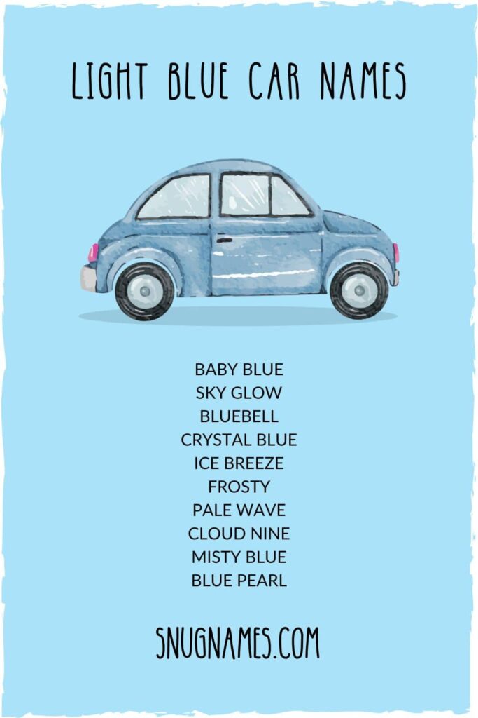 Light Blue Car Names