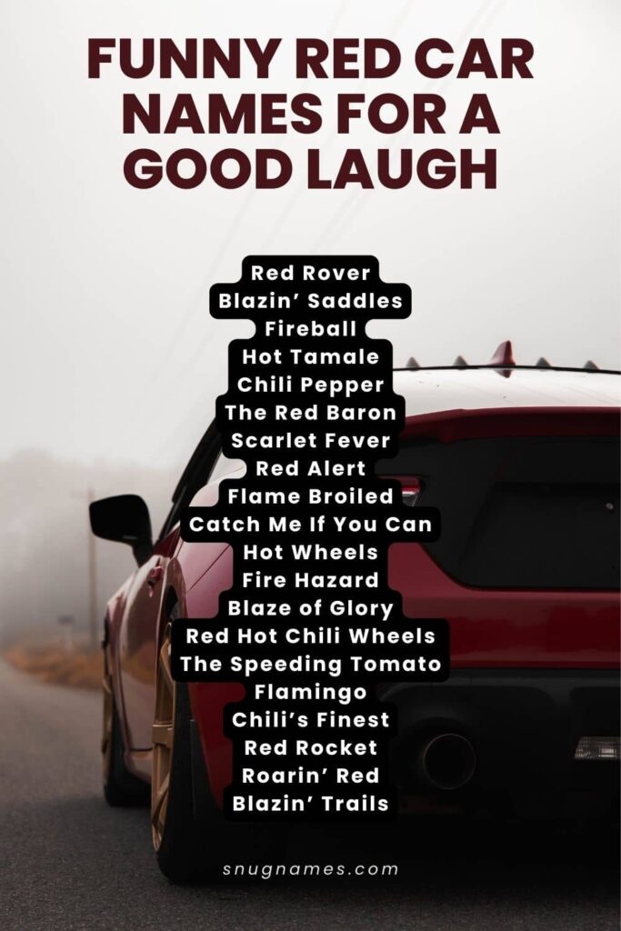 Funny Red Car Names for a Good Laugh