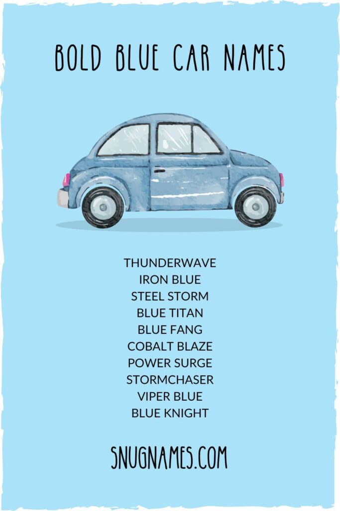 Bold Blue Car Names