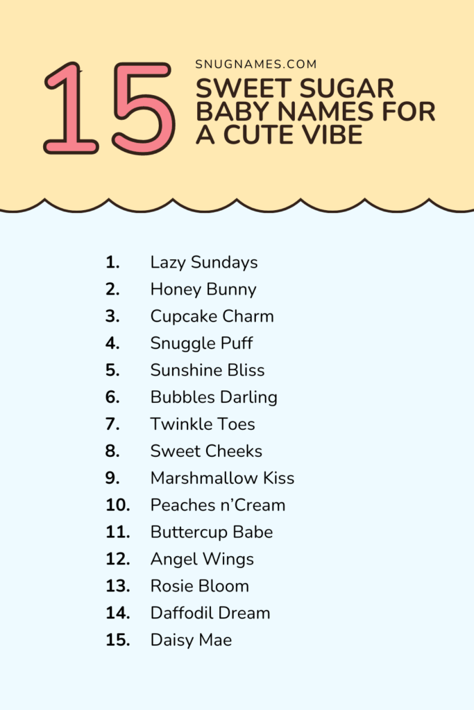 Sweet Sugar Baby Names for a Cute Vibe