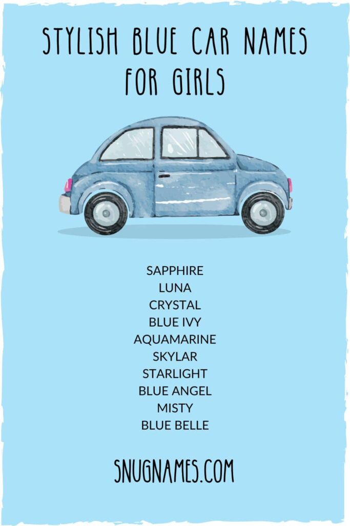 Stylish Blue Car Names for Girls