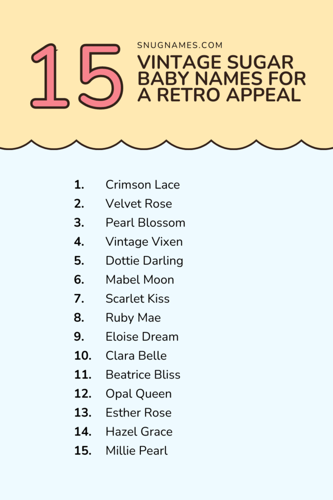 Vintage Sugar Baby Names for a Retro Appeal