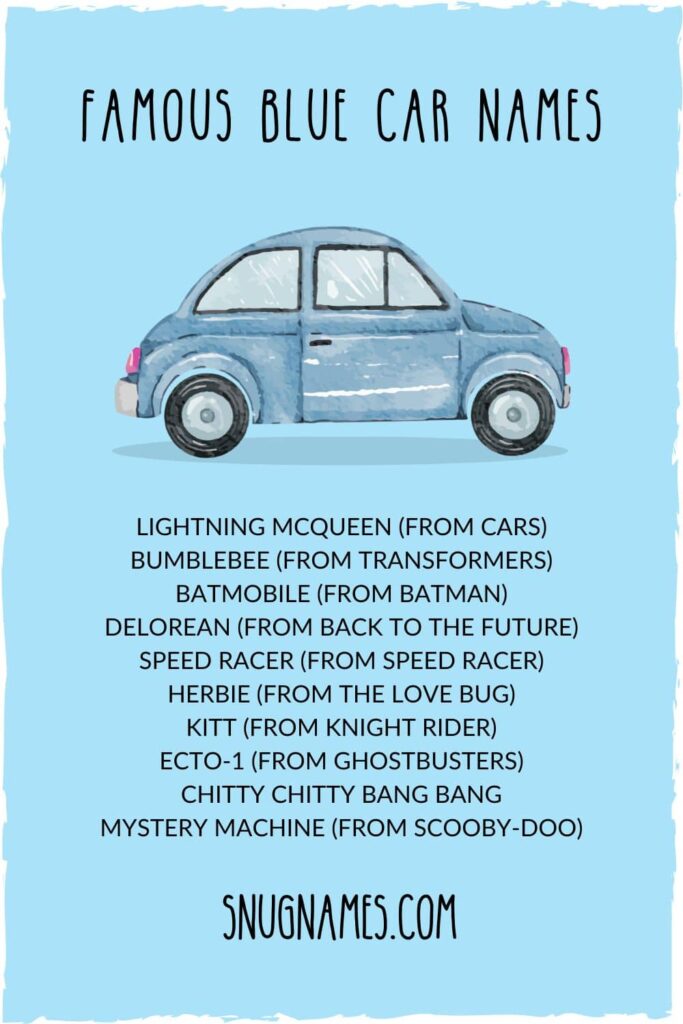 Famous Blue Car Names