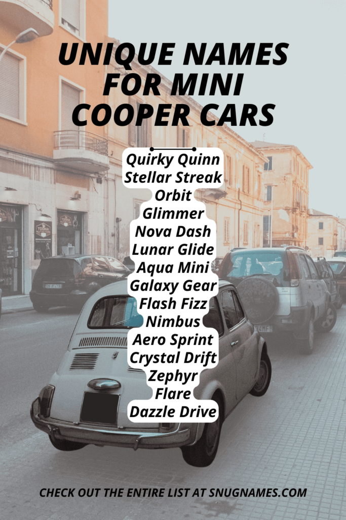 Unique Names for Mini Cooper Cars