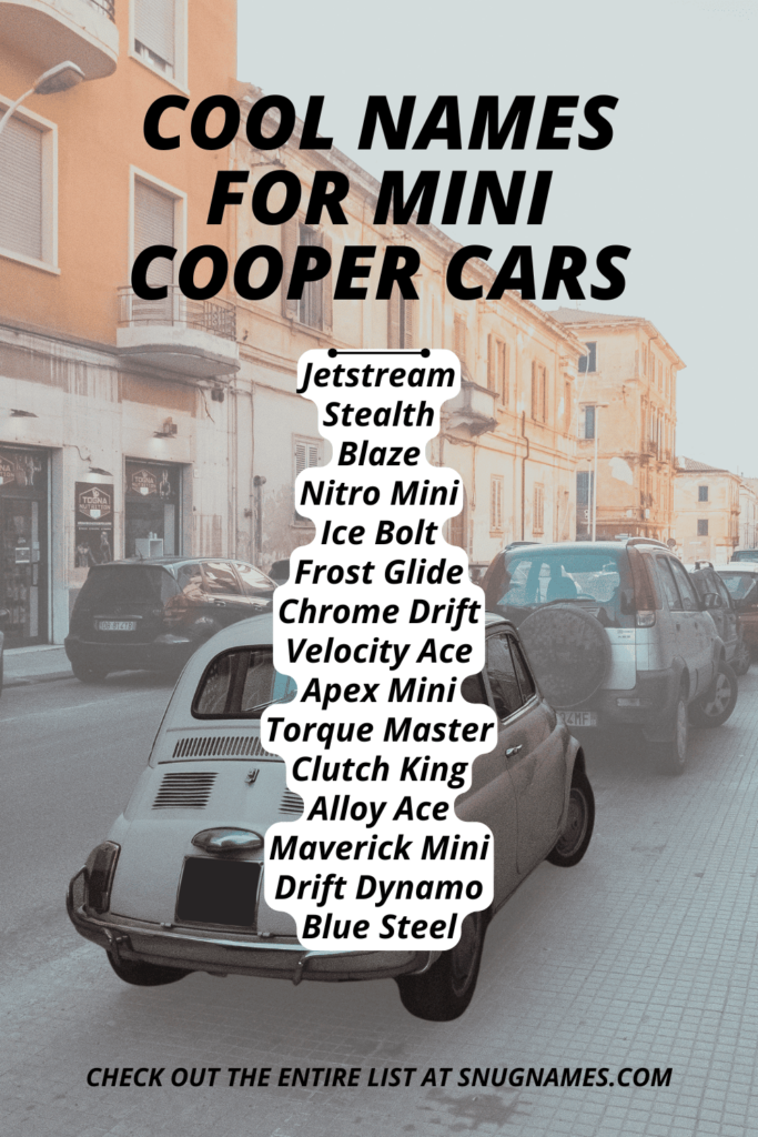 Cool Names for Mini Cooper Cars