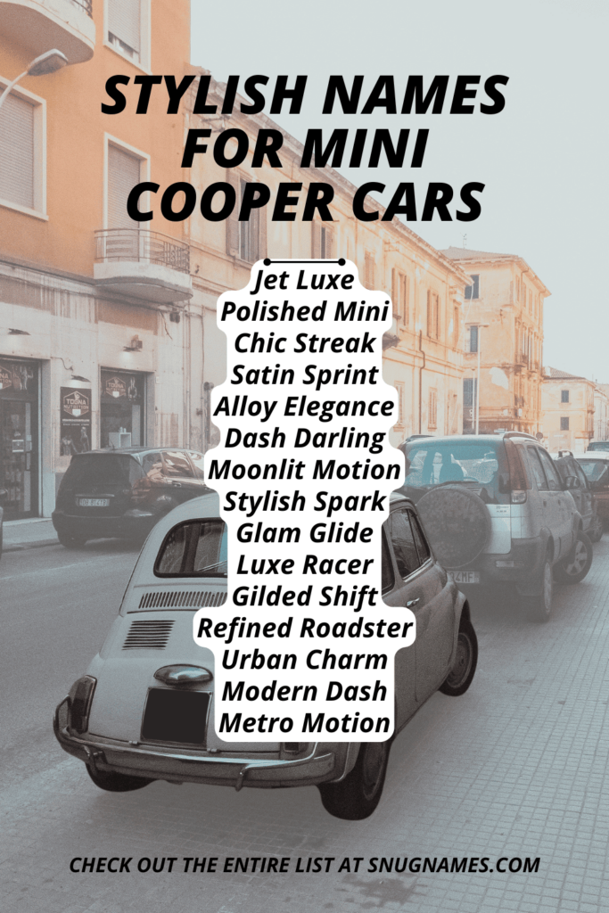 Stylish Names for Mini Cooper Cars